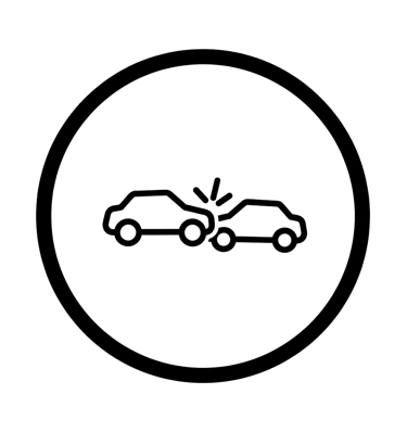a car accident icon of a car accident