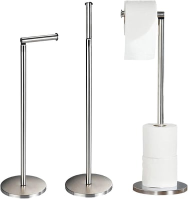 a set of three toilet paper towels and a roll of toilet paper