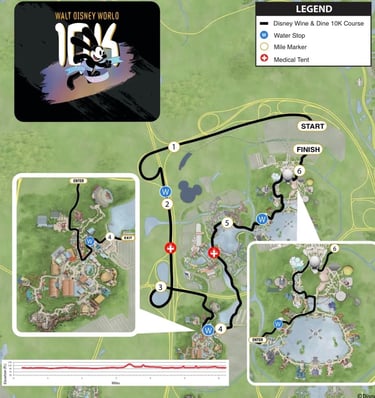 2022 runDisney Walt Disney World Marathon Weekend 10K Course Map