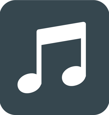 a music note with a notepad and a notepad