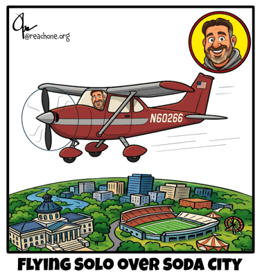 Flying Solo Over Soda City