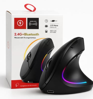 Mouse sem fio egronômico