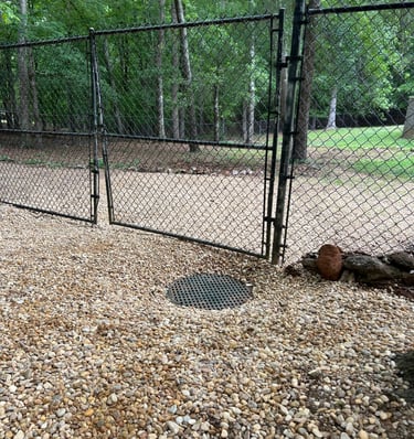 Complete install of a 24 inch catch basin drainage system 
