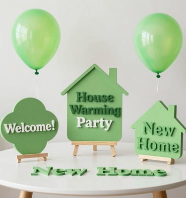 Seasonal 3D printed decorations including pumpkins and snowflakes on a cozy mantel