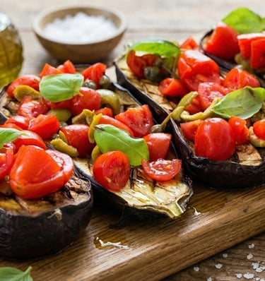 Dinner ideas for everyday cooking | Eggplant Bruschetta