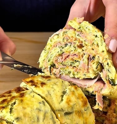 Light & Balanced high protein meals baked zucchini roll ups