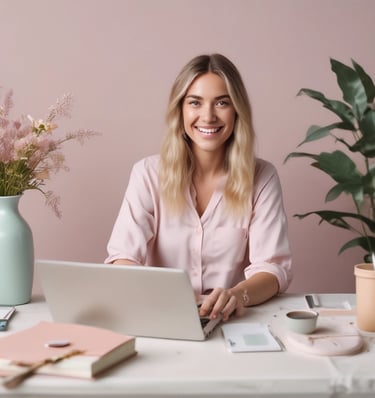 A couple is sitting together, with the woman wearing a floral headband and a green dress gently touching her pregnant belly. The man is smiling while holding an open book. They are in an indoor setting near a wooden window.