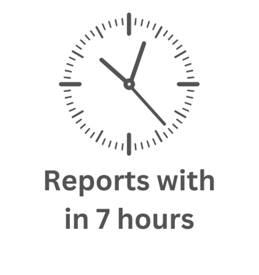 reports with in 7 hours blood test at home