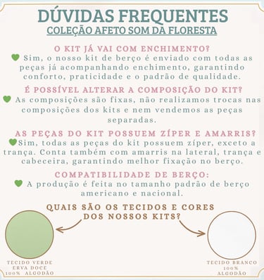 Berço Menino 9 peças Afeto Som da Floresta