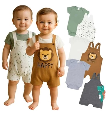 Conjunto Jardineira Menino e Menina