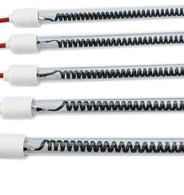 Clear carbon fiber filament heating tube