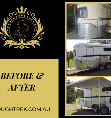 Float Respray, customized saddle rack, Awning supply and install, underbody deadener 