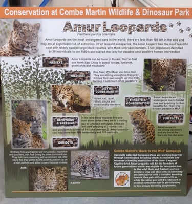 Information board in wildlife park