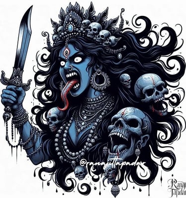 Blue Goddess Kali digital art