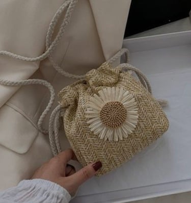 knitted mini bag