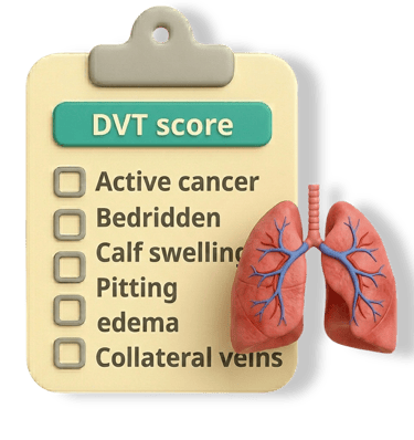 DVT score checklist
