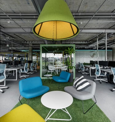 Modern office interior for the IT company Helis in Kaunas
