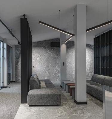 Modern office interior for the logistics company Vitlaima in Tauragė