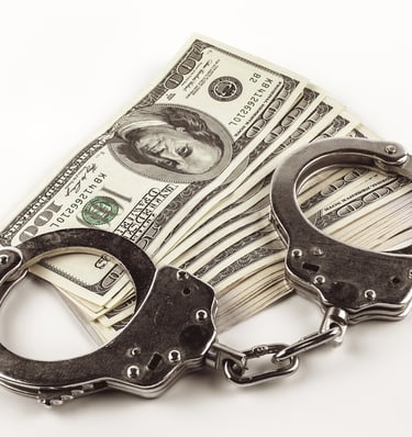 money and handcuffs
