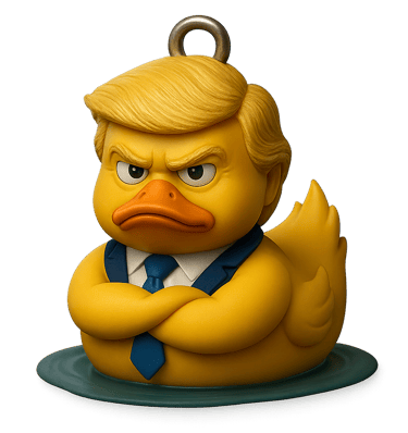 Donald Trump duck, a rubber duck with a donald trump ducky