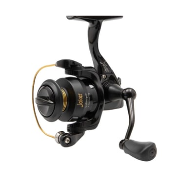 molinete joker mini preto com letras douradas bom para leve