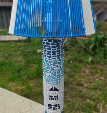 Luminaire en mosaïque dessin Phare