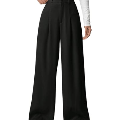 Black high waist pants for women