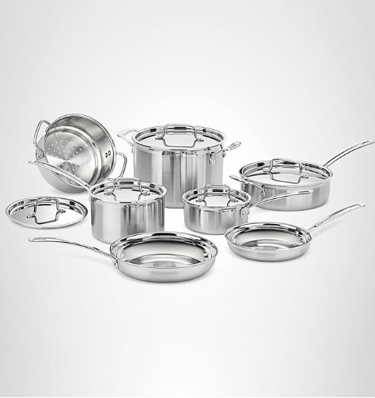 Cuisinart MultiClad Pro 12-piece stainless steel cookware set
