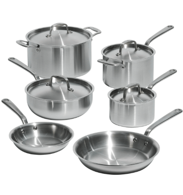 Made In 10-piece stainless steel cookware set