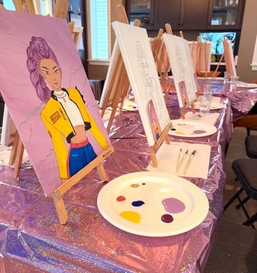 kids birthday paint party