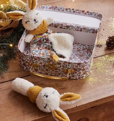 doudou plat personnalisable avec sa malete