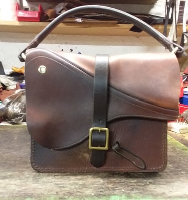 saddle transformed into handbag
