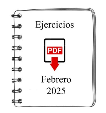Portada de cuaderno con ejercicios gratuitos de estimulación cognitiva en PDF – Febrero 2025. Descar