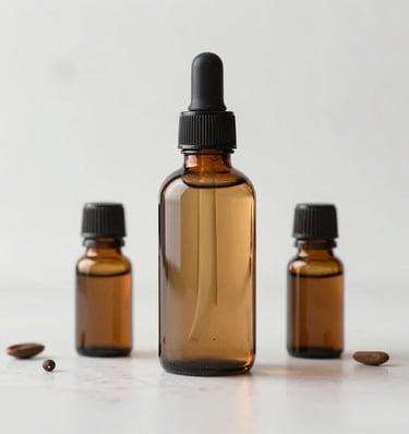 A serene display of amethyst, rose quartz, and citrine crystals on a natural wood surface with soft morning light