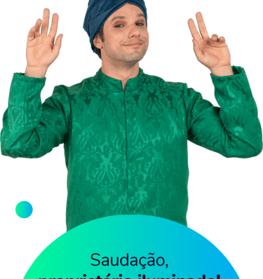 mestre kal acenando com as mãos