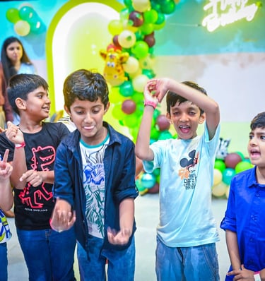 Family Gathering in Kids Birthday Celebration Gurgaon at Wupi Trampoline Park , Best Kids Play Zone 