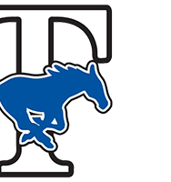 Taylor High School Mustangs royal blue white 3D printed school spirit accessories custom merchandise