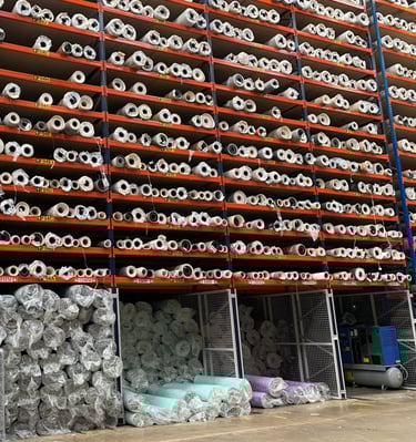 Carpet Racking Storing Carpet Rolls