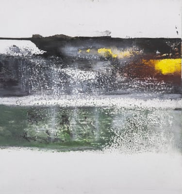 Landscape series/Sunspot above/ 200euro/2024/ 40x40/Acryl painting, mixed media