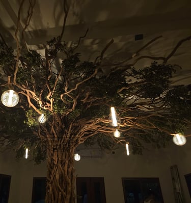 árbol para interiores con luces