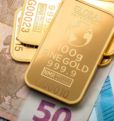 gold layed out showing how a gold ira may protect against inflation