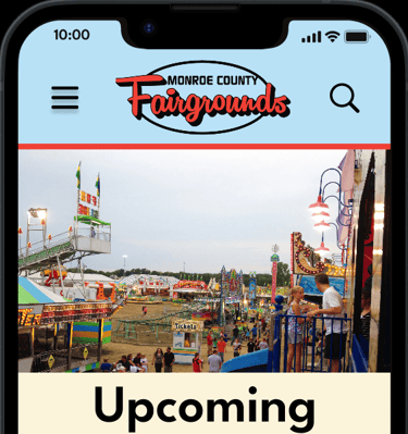 Mobile design of a fairgrounds website