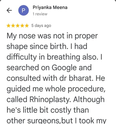 Rhinoplasty Plastic surgery in Udaipur"