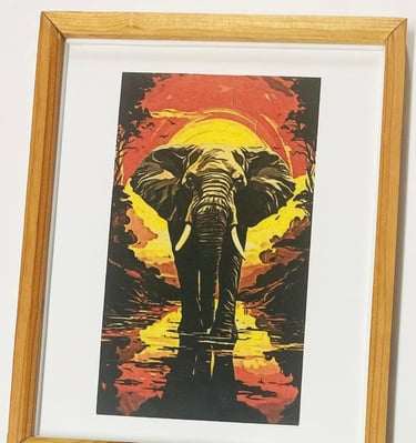 Oleo print  Wall Art . Modern Wood  Wall Art., this product is manufactured to order.