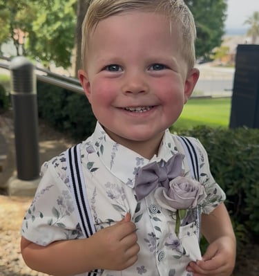 young son of Kody Daffer, attending a wedding in Nampa, Idaho
