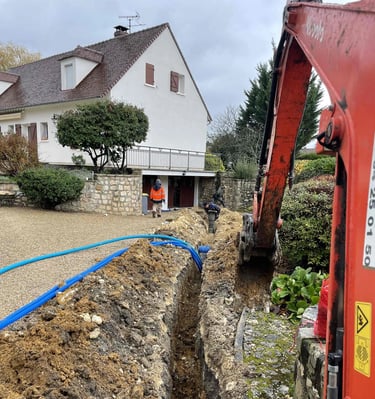 Tranchée pour réseaux