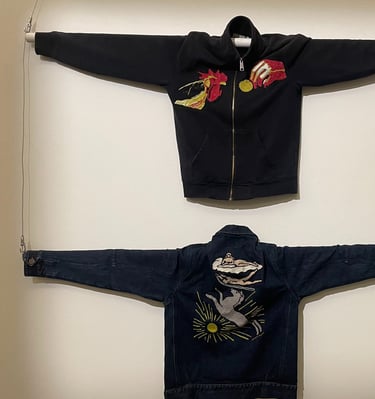 vestes brodées embroidered jean jackets