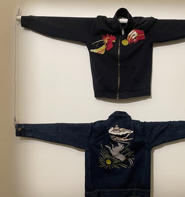 vestes brodées embroidered jean jackets