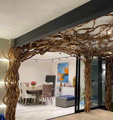 árbol para interiores con piscina