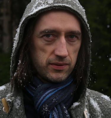 Portrait de Jay Sunday par temps neigeux